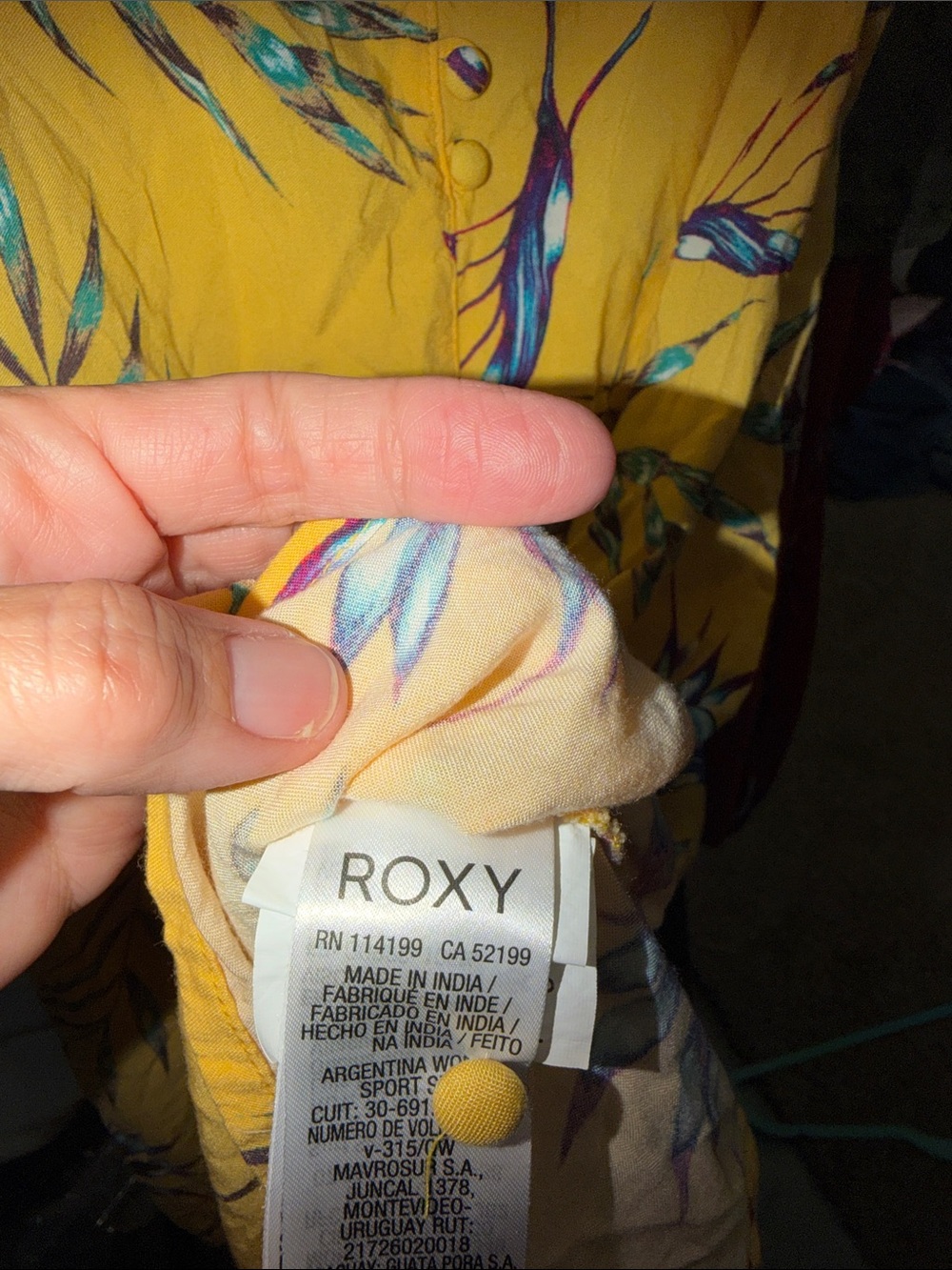 Roxy Yellow Floral Print Strappy Romper - Picture 6 of 6